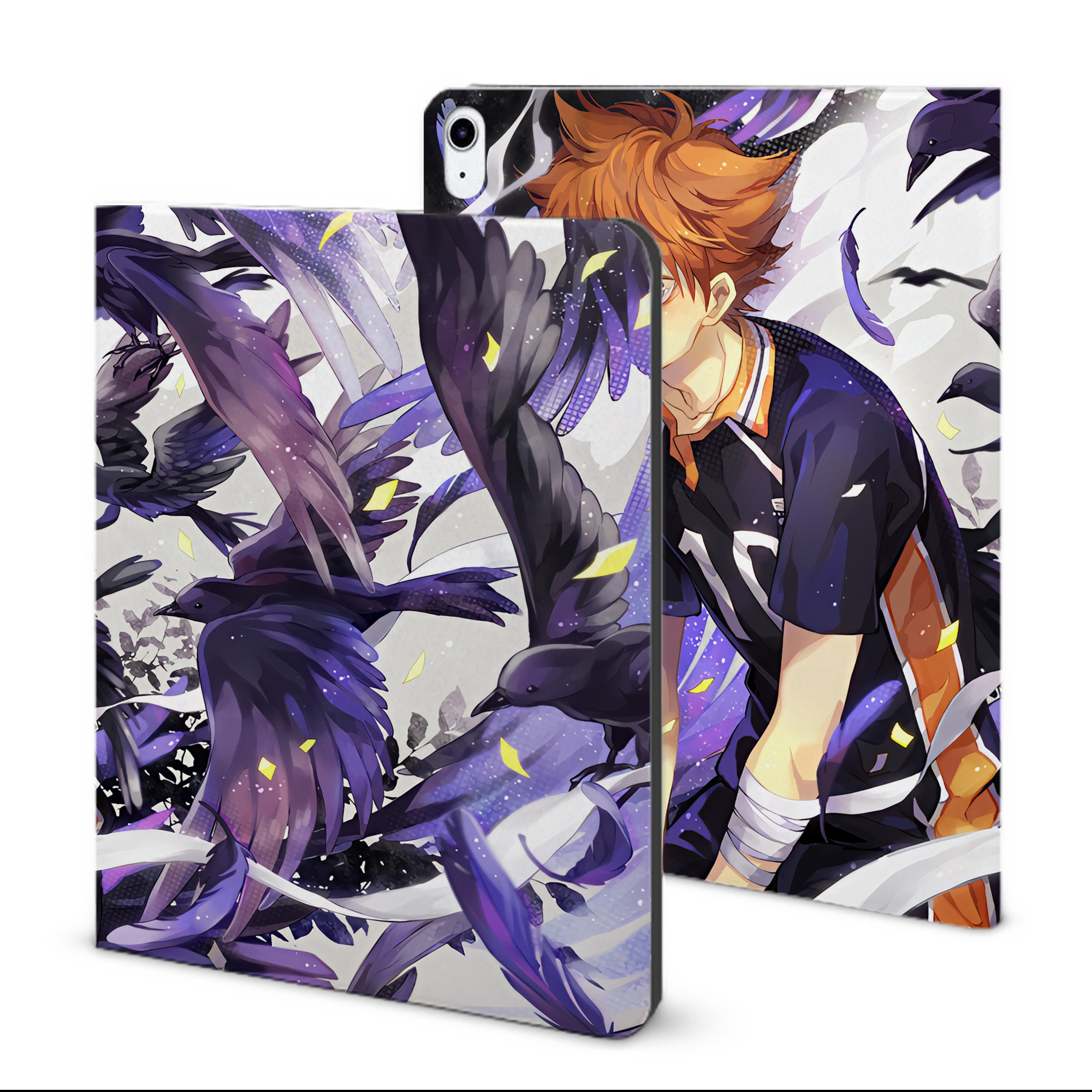 （画像用） ハイキュー!! Haikyu!! IPad ケース ブック型 PUレザー TPU 耐衝撃 軽量 薄型 ペン収納なし 全面保護 IPad 各モデル対応